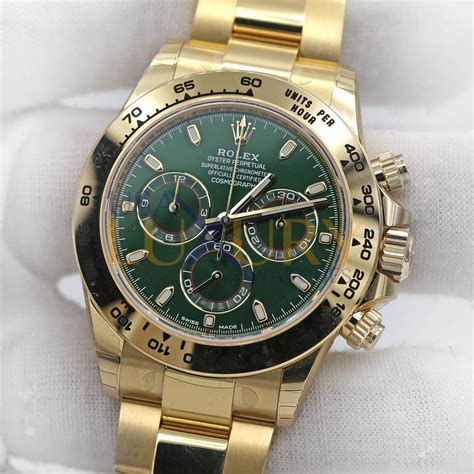 rolex cosmograph daytona gold green